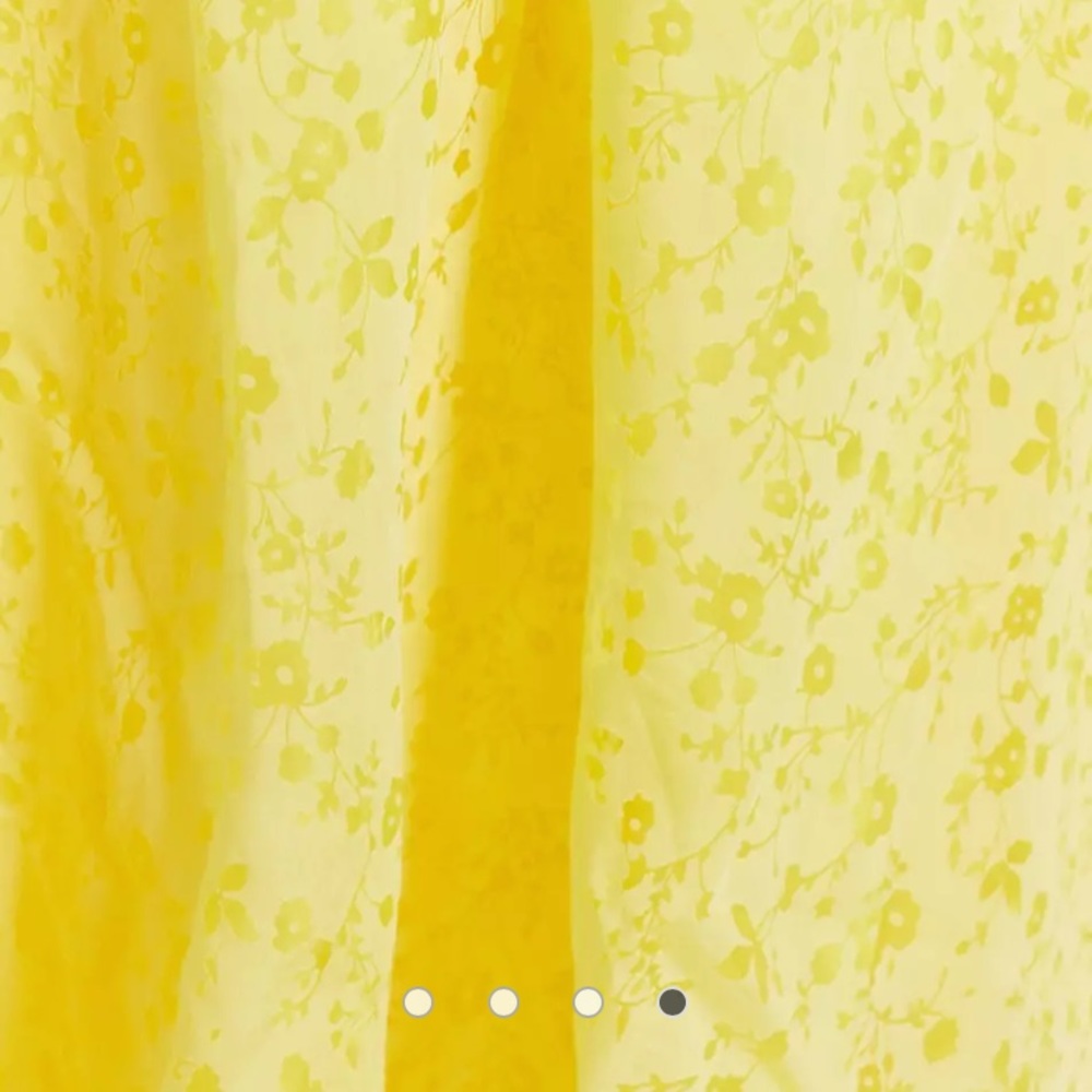 NWOT ASOS: YAS BRAND YELLOW MOCK DRESS W/ PUFF SLEEVES IN YELLOW FLORAL - Picture 3 of 3